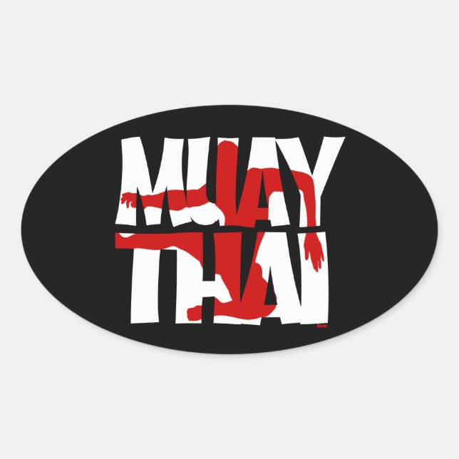 Adesivo Oval Muay Thai (Frente)