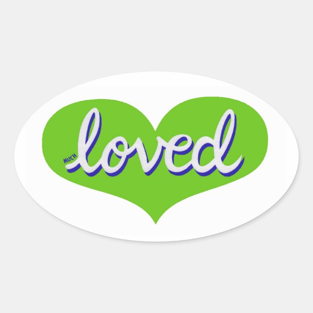 Adesivo Oval Muito Amado - Sticker (Frente)