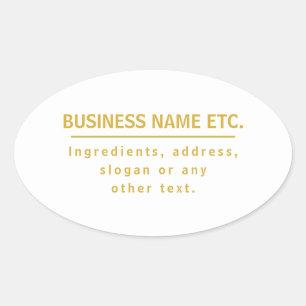 Adesivo Oval Multipropósito Dourado e branco