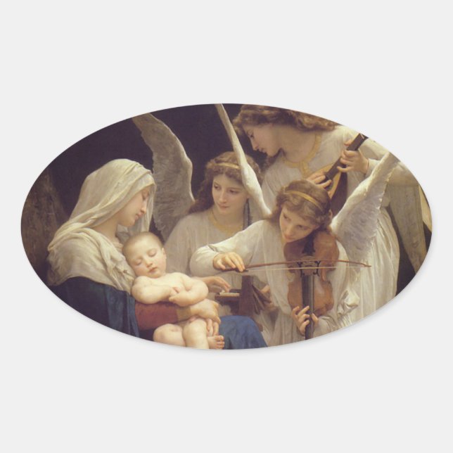 Adesivo Oval Música dos Anjos (Frente)