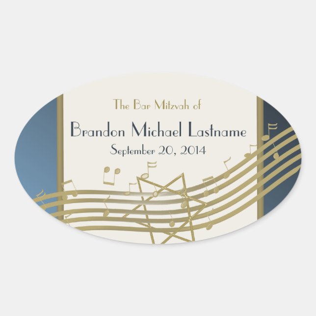 Adesivo Oval Música no Ar (Frente)