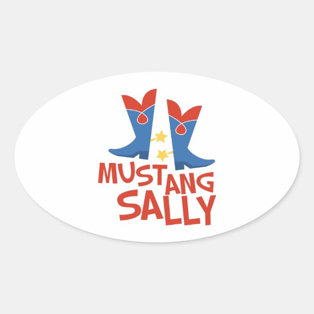 Adesivo Oval Mustang Sally (Frente)