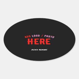 ADESIVO OVAL NA MODA MODERNO PERSONALIZÁVEL NEGRO VERIFICADO CO