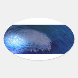 Adesivo Oval Na pintura da coalhada