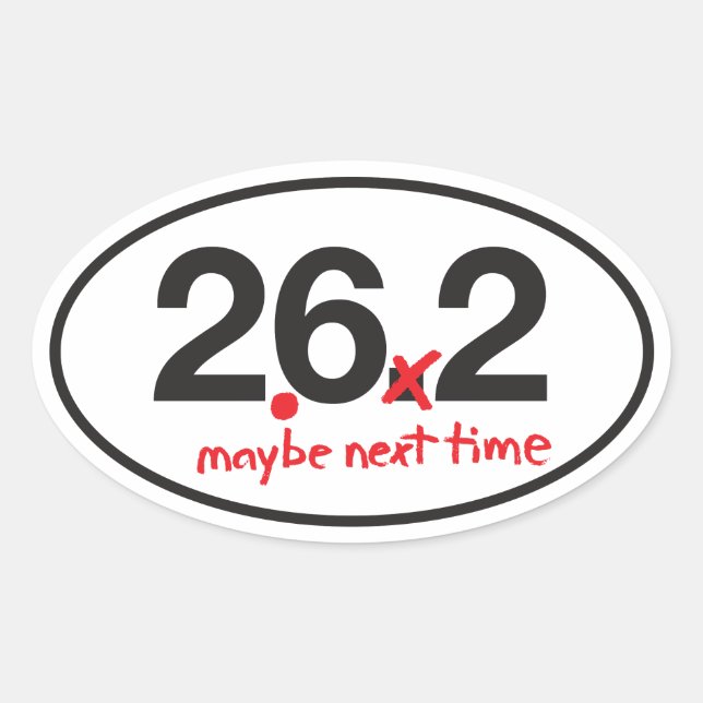 Adesivo Oval Não é uma maratona (Frente)