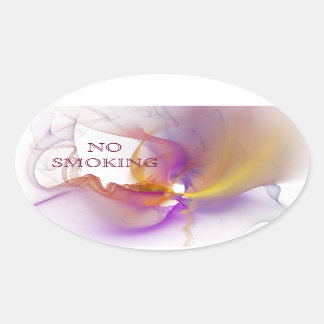 Adesivo Oval Não fumar