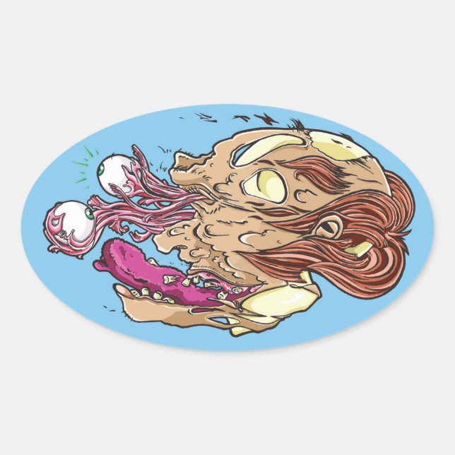 Adesivo Oval Não olhe para trás! (Frente)