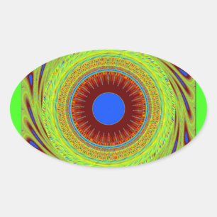 Adesivo Oval Não se preocupe seja Impressão de arte feliz