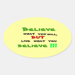 Adesivo Oval Não seja hipócrita