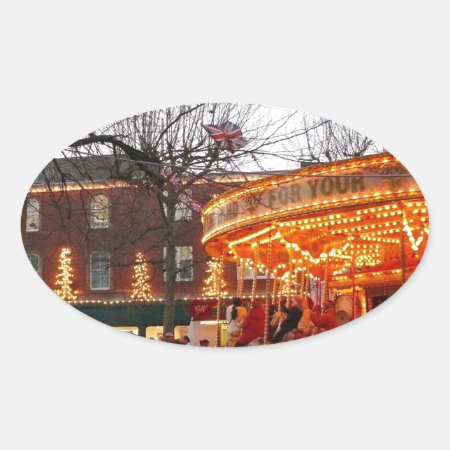 Adesivo Oval Natal em York (Frente)