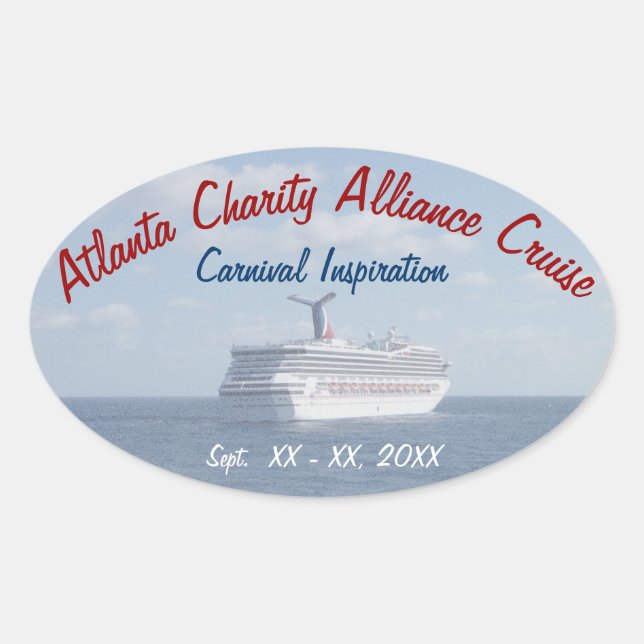 Adesivo Oval Navio no mar (Frente)