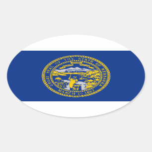 Adesivo Oval Nebraska
