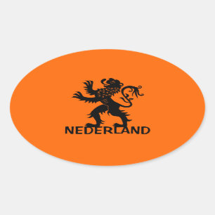 Adesivo Oval Nederland Lion