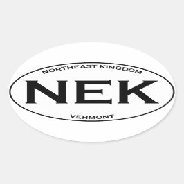Adesivo Oval NEK - Reino Nordeste Vermont
