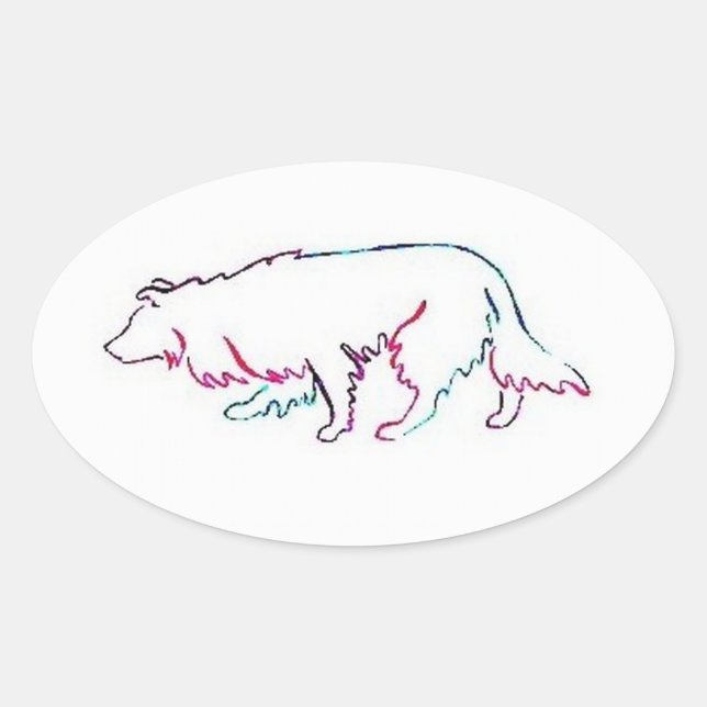 Adesivo Oval Neon Herd~Border Collie Sticker (Frente)