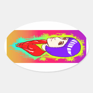 Adesivo Oval Neon Street