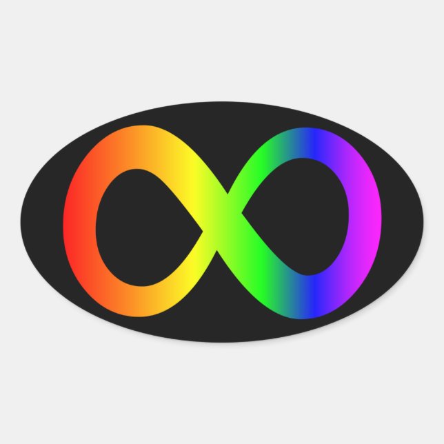 Adesivo Oval Neurodivergente (Frente)