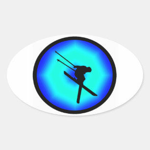 ADESIVO OVAL NEVE PURA DO ESQUI