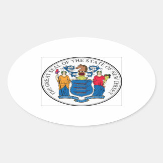 Adesivo Oval New Jersey State Seal