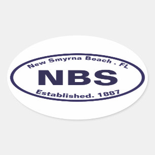 Adesivo Oval New Smyrna Beach Florida NBS Souvenirs
