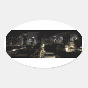 Adesivo Oval New York Oval Sticker