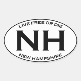 Adesivo Oval NH - New Hampshire
