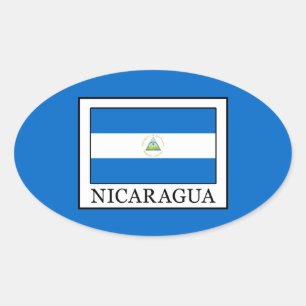 Adesivo Oval Nicarágua