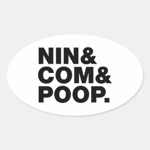 ADESIVO OVAL NIN & COM & POOP.