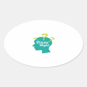 Adesivo Oval Noite da trivialidade
