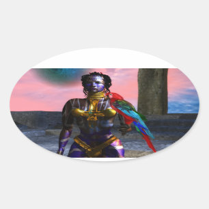 ADESIVO OVAL NORA CYBER WARRIOR