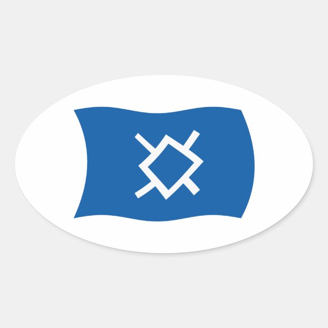 Adesivo Oval Norte Cheyenne Flag Sticker (Frente)