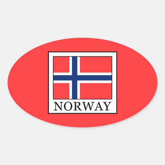 Adesivo Oval Noruega (Frente)