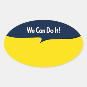 Adesivo Oval Nós podemos fazê-lo Rosie