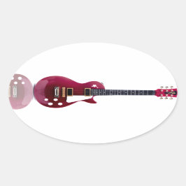 Adesivo Oval Notas Musicais Cordas Guitarra Paz Amor Destino Ar