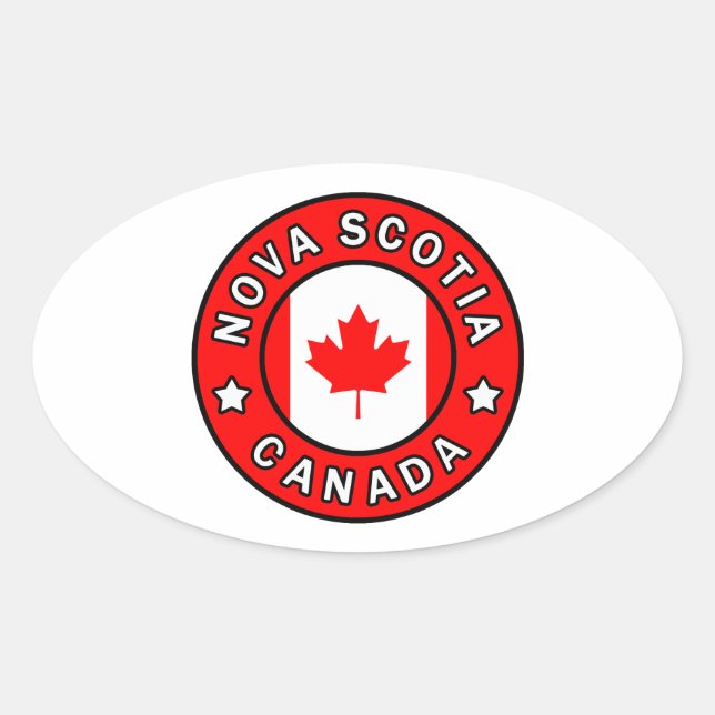 Adesivo Oval Nova Escócia Canadá (Frente)