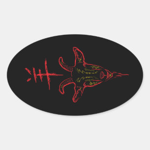 Adesivo Oval novo ano chinês da cabra