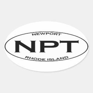 Adesivo Oval NPT - Newport Rhode - ilha