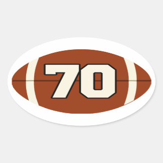 Adesivo Oval Número 70 - Vinheta de futebol