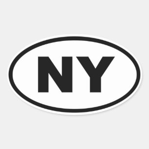 Adesivo Oval NY New York