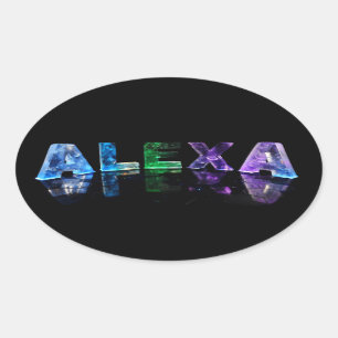 Adesivo Oval O Alexa conhecido nas luzes