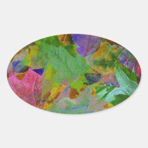 Adesivo Oval O arco-íris deixa o fundo