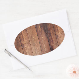 Adesivo Oval O aspecto da madeira real