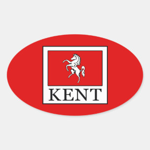 Adesivo Oval O Condado de Kent Inglaterra