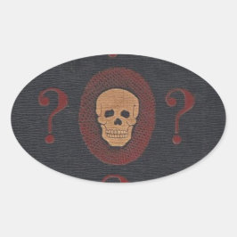 Adesivo Oval O Crânio Mistério