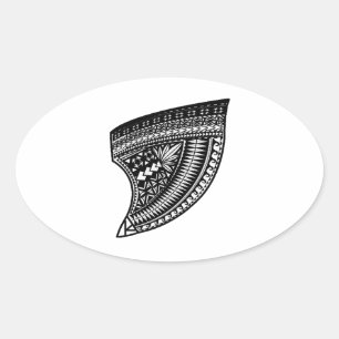 ADESIVO OVAL O DENTE TRIBAL