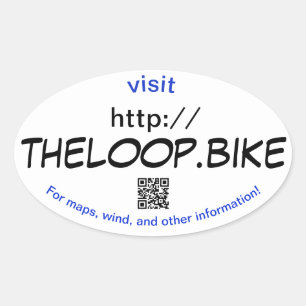 Adesivo Oval O Loop! Informações sobre o caminho da bicicleta d