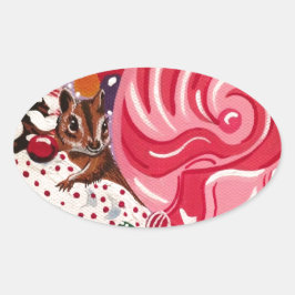 Adesivo Oval "O Mundo da Mineração de Elizabeth"