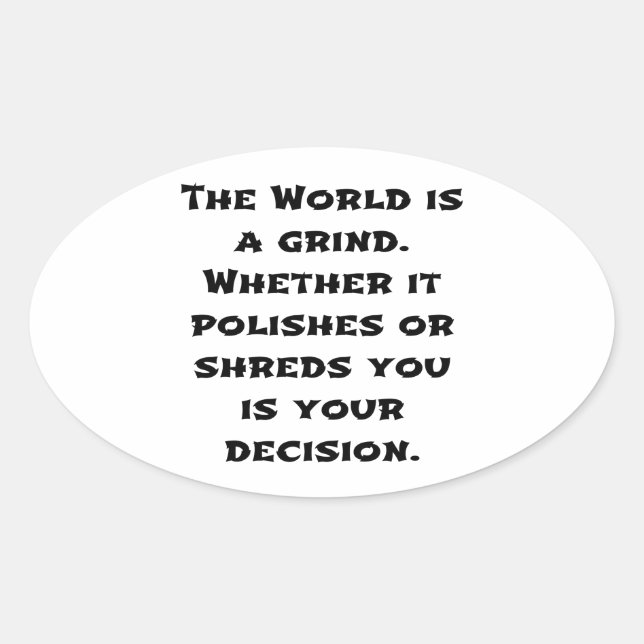 Adesivo Oval O Mundo É Um Vento (Frente)