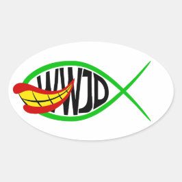 Adesivo Oval O Que O Joker Faria?