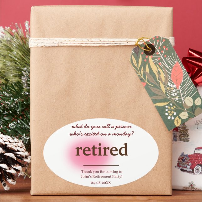 Adesivo Oval o que você chama de uma pessoa que está excitada c (Feriado)